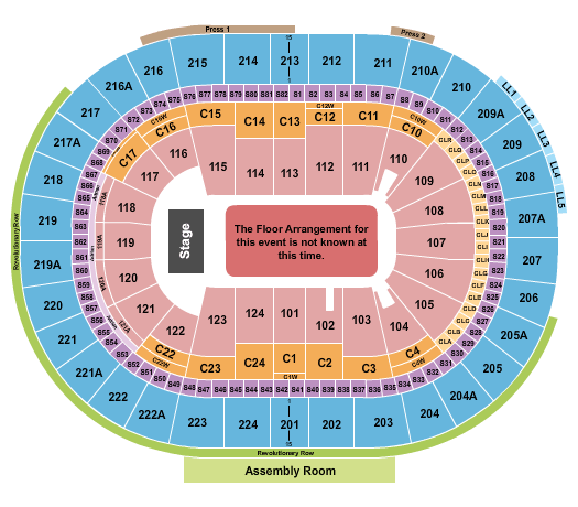 Xfinity Mobile Arena K-Pop Concerts Seating Chart